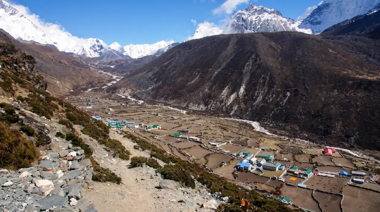 Sicht auf Dingboche, Nepal