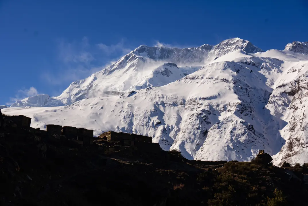Gebirgskette bei Ngawal