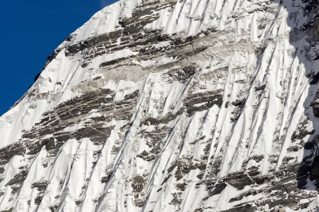 Eiswand nahe Chhukung, Everest-Trekking