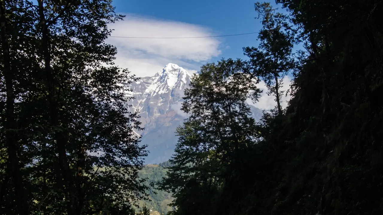 Aussicht auf die Berge, ABC-Trek
