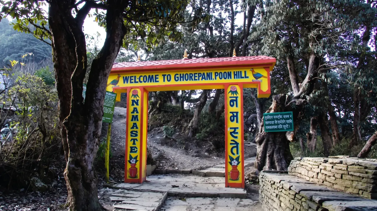 Weg zum Poonhill in Ghorepani, ABC-Trek
