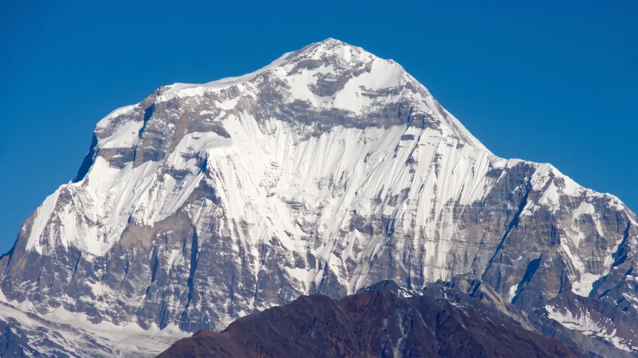 Blick auf den Dhaulagiri, ABC-Trek