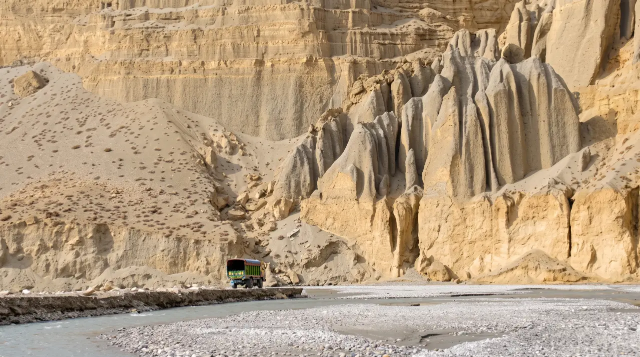 Pistenstrasse in Mustang, Mustang-Trek