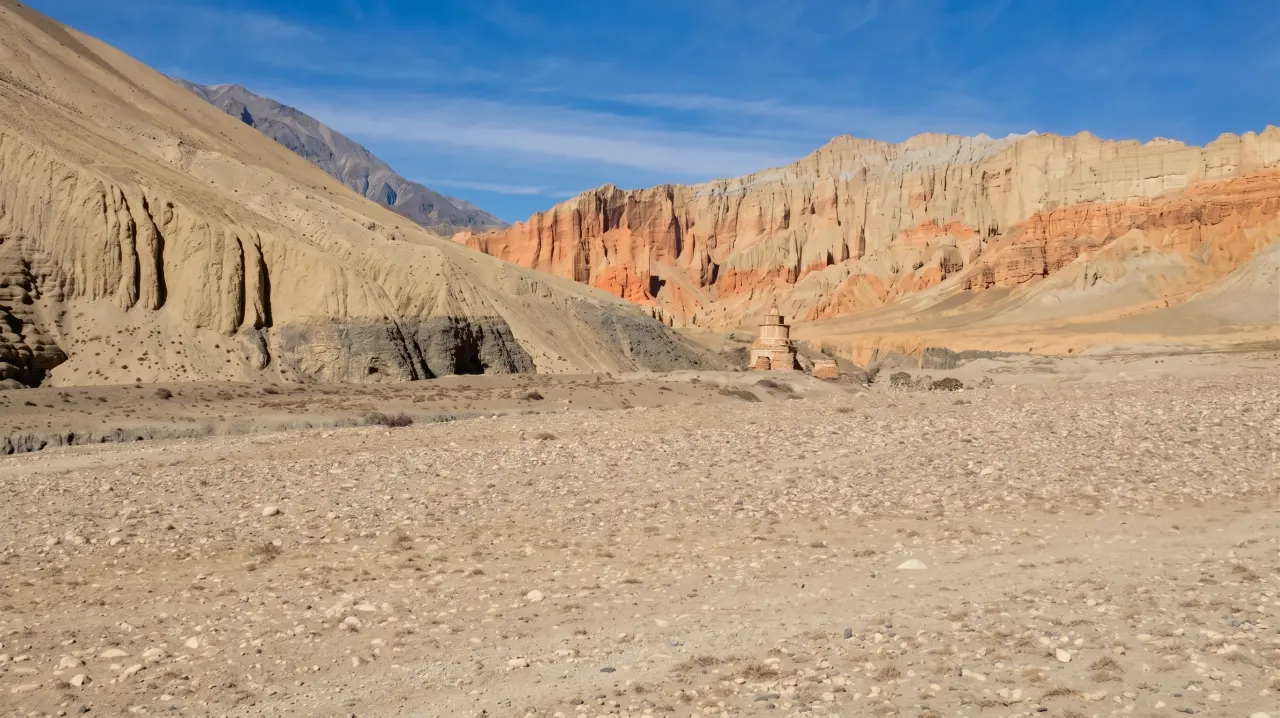 Wüste im Mustang, Richtung Lo, Mustang-Trek