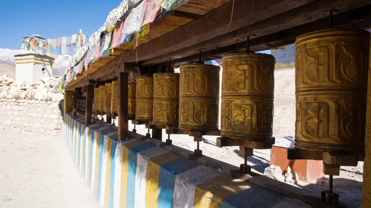 Gebeetsmühlen in Loh-Mantang, Mustang-Trek
