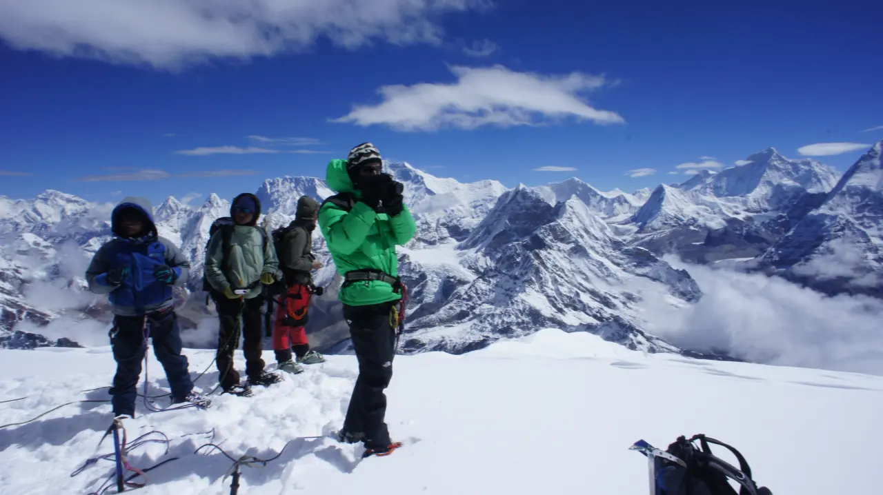 Mera-Peak beste Sicht auf die Berge des Himalayas