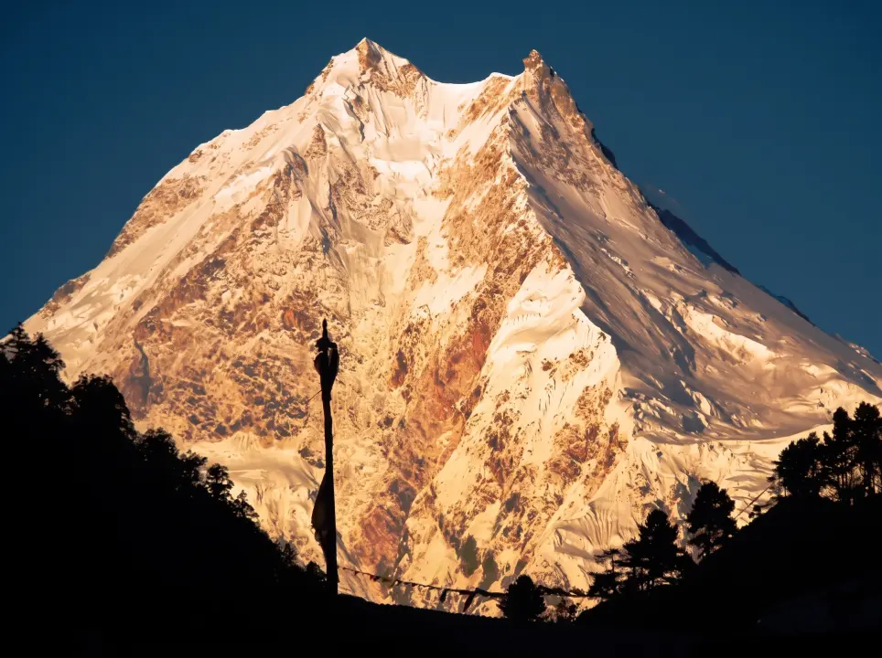 Beste Sicht auf den Manaslu