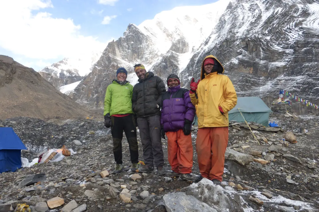 Unser Team im Hidden Valley, Dhaulagiri Trekking